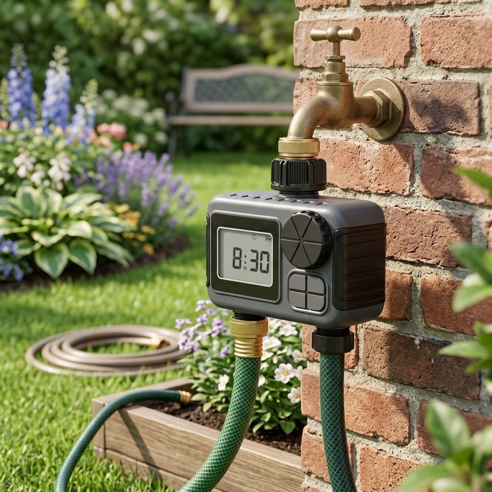 Timer Dual Outlet - Temporizador de Riego para Jardín con