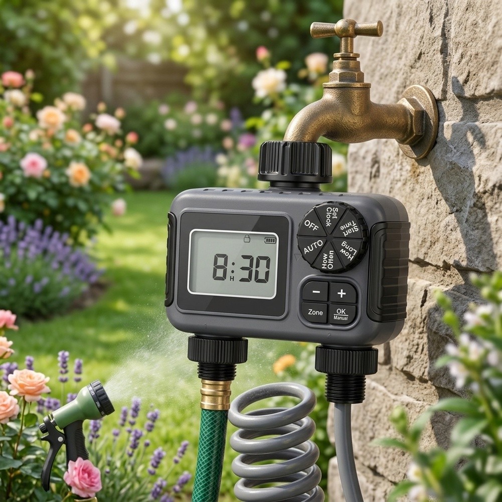 Temporizador de Riego para Jar - Timer Dual Outlet reseña y precio